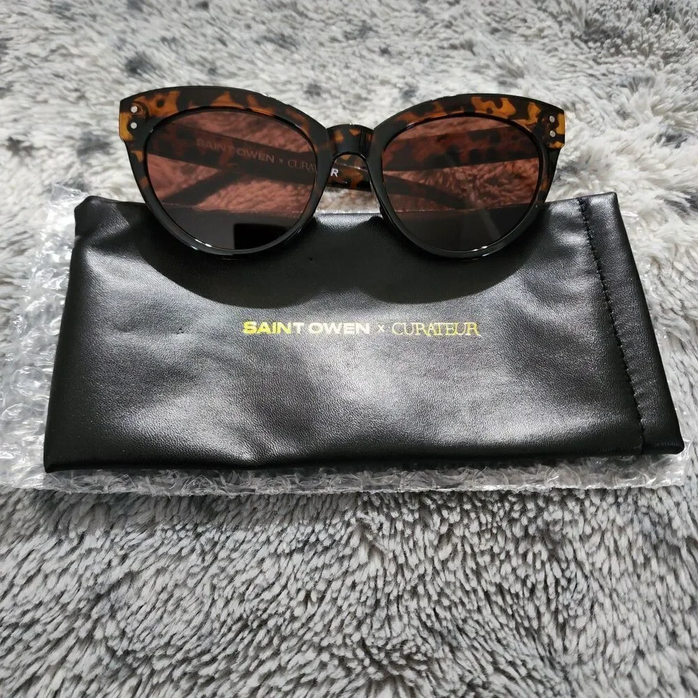 SAINT OWEN X CURATEUR WYLDE Tortoise Shell Sunglasses